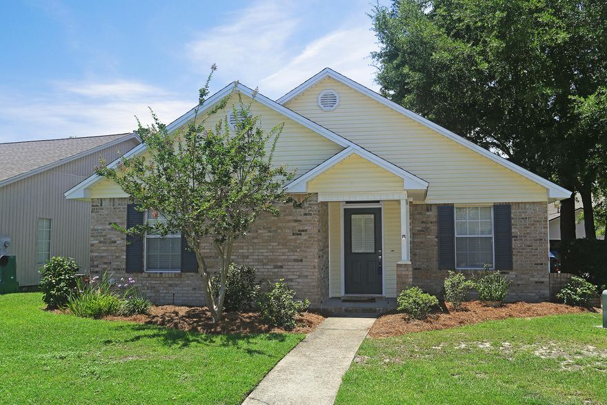 Adorable home with lots of upgrades in the desirable maintenance provided Parkwood neighborhood of Bluewater Bay. With all new stainless steel appliances in the Kitchen (with extended warranty), new tile in the Great Room and gorgeous new granite in the Kitchen with a custom Butcher Block Breakfast Bar, this home is ready to move in. The Great Room is bright and airy with cathedral ceilings accented with transom windows and skylights that flood the area with natural light. It is in the highly sought after Niceville school district walking distance to Bluewater Elementary School, Shopping, and Dining. The Parkwood HOA also maintains the lawn, hedges, mulch and sprinkler system, making this a low maintenance neighborhood. Buyer to verify all information deemed important.