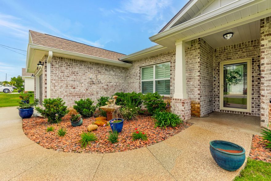Beautiful curb appeal abounds with this all brick cottage style home with hardy board accent above eaves. Step inside to fully appreciate the amount of upgrades provided in this impeccably kept home. Level 3 granite countertops throughout, white shaker cabinets with soft close drawers, upgraded SS appliances, plantation shutters throughout, custom closet systems in Master & front bedroom, enclosed back patio with rhino shield application on floor in addition to covered extended patio with composite flooring. The WOW doesn't stop there, Master bath features dual sinks, lg. custom tiled shower w/glass doors while Master bedroom features tray ceilings, crown molding, LED puck lights, and ceiling fan. Both baths have wood look 12x24'' tile while high traffic areas and front bedroom feature Premium Vinyl wood plank floors and the remaining 3 bedrooms have very well maintained carpet. As an added bonus, fabric hurricane protection for windows are provided along with an irrigation system.
Woodlawn Beach public boat launch is approximately 3 minutes away!
This one is truly a find!