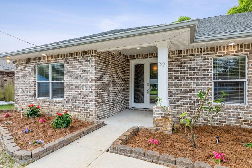 Convenient location to both bases. All Brick 4 bedroom 2 1/2 bathrooms.  Open floor plan.  Stainless steel appliances, stainless farmhouse sink, granite counter tops, gas stove, new double side refrigerator, new microwave, new dishwasher, pantry, with an oversize island-what a kitchen! Crown molding and Plantation shutters are in your family room. Your master bathroom offers an oversize free standing soaking tub with a separate tile shower, double vanities with a large walk-in closet.  Large fenced in back yard. Plenty of room for that pool.   Extended Covered Patio wired for your television. Gas connection for your grill or generator. New Lawn pump with a programable sprinkler system.  The eaves around the entire house have recessed lighting for security.  Professional photos coming Tues