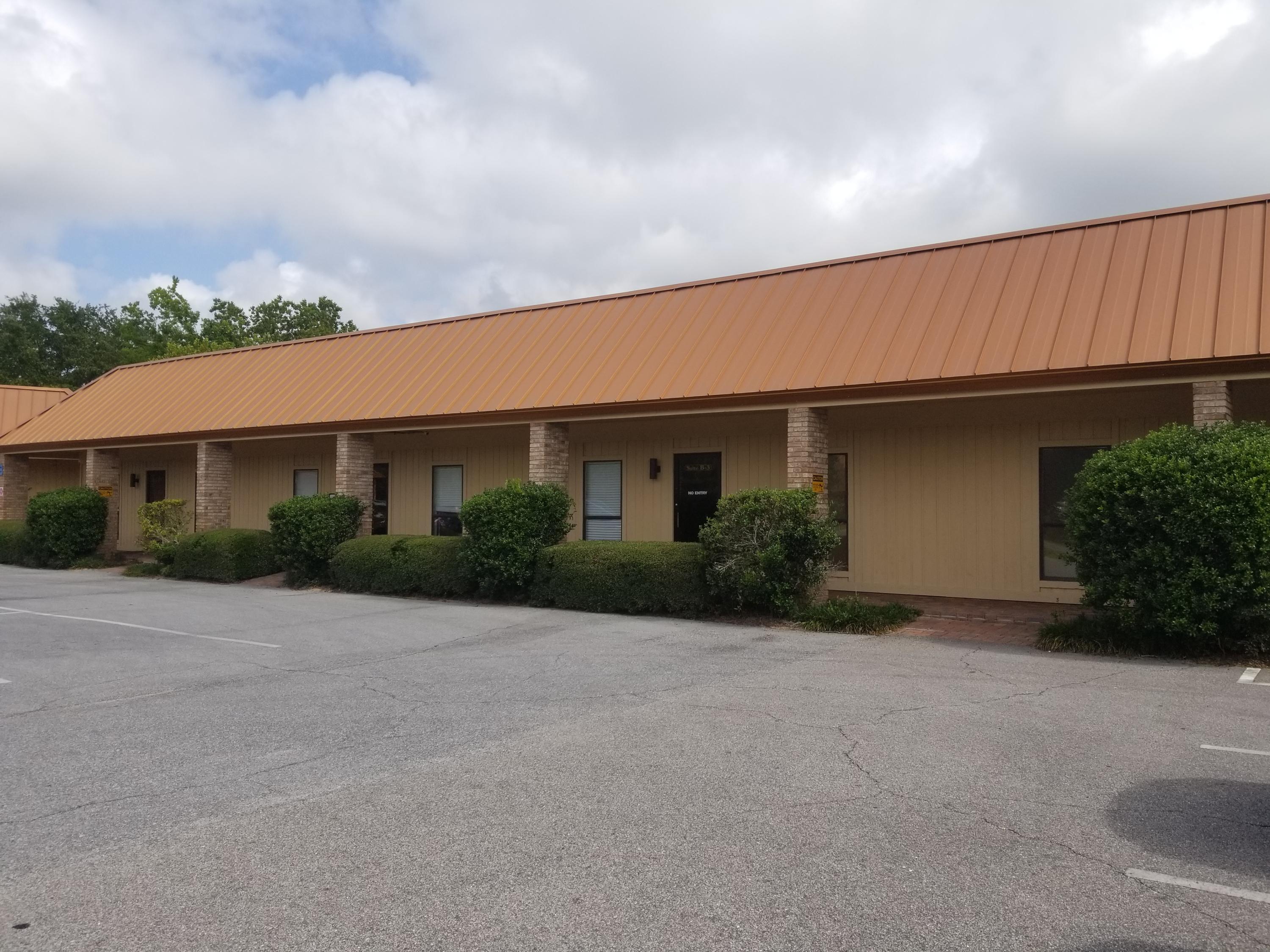 Professional office space just south of Eglin Air Force Base. Can be divided and more space can be made available. Complex exterior is maintained nicely and grounds well manicured.