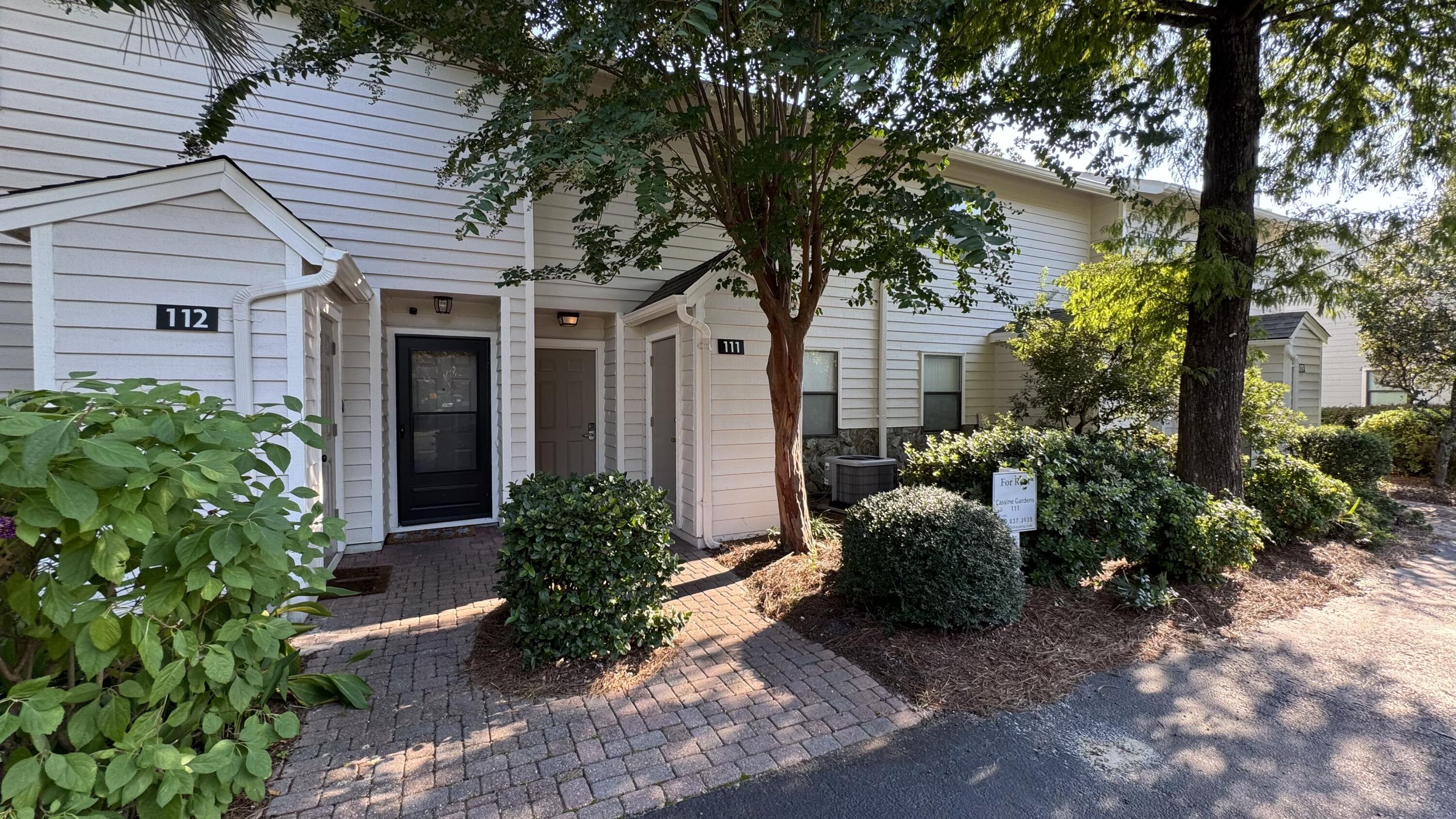 You will fall in love with this beautiful townhouse in Cassine Gardens in Seagrove Beach! Located on the front row and a short walk to 300 feet of public beach! Some of 30A's best shopping, dining, and entertainment options are all within a short bike ride, approximately two miles from world famous Seaside! Cassine Gardens has two pools, tennis courts, and a nature trail into the Pt. Washington State Forest. With its outstanding location and amenities, this townhome makes for a great rental or second home. Impeccably maintained and updated with newer appliances and HVAC, you can begin enjoying the beach lifestyle right away! Three outdoor storage closets provide room for all your beach gear! Sold furnished and currently on a rental program with Ocean Reef. (Bookings must be honored.) Buyer to verify room dimensions and square footage. LSV's are allowed.
