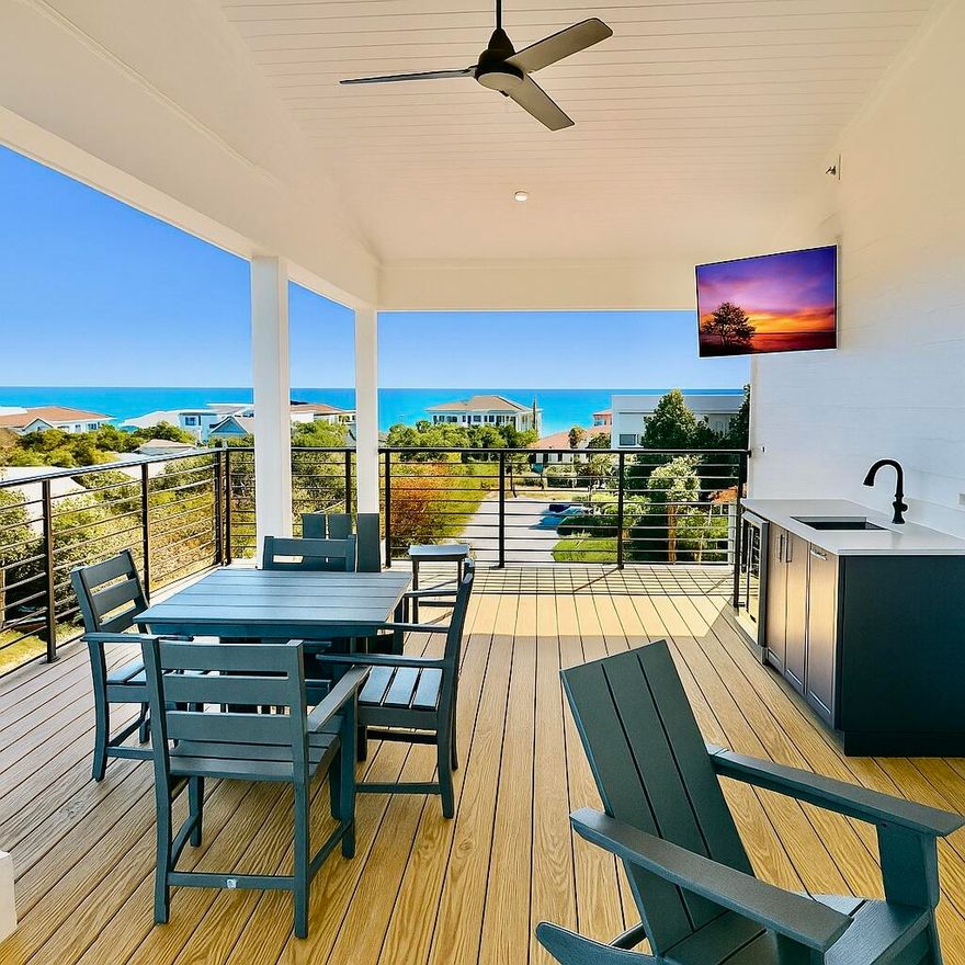 Brand-new and just finished, this four-story beach retreat sits south of Scenic Highway 30A on Mary Street, less than a 5-minute walk to the white sand beaches and emerald green waters of Blue Mountain Beach, Fla. Designed as a true rental powerhouse with projections around $235,000, this 5BR/5BA+2 half bath home is built for fun, comfort, and income. The first level lives like a poolside cabana, with a mini kitchen, half bath, and a full wall of sliders that open straight out to the private pool and sun deck--perfect for entertaining. Upstairs, the main living floor offers a large open kitchen, dining, and living area with Thermador appliances, a gas range, a sweeping island, and a walk-in pantry, ideal for big groups to gather. The whole second floor is dedicated to this open entertaining space. The third floor hosts the master suite, which features a spa-like bathroom and private balcony. A generously sized guest suite with a private bathroom and a bunk room with a private bathroom are also on the same floor. The fourth floor hosts another guest suite and bunk room, both featuring private bathrooms. The top floor also hosts the party deck on the 4th floor with sweeping views of the Gulf of America. It's a perfect place to wind down at the end of the day with a sunset toast. Completed in 2025, this new home with four levels of indoor-outdoor living and a prime south-of-30A location is turnkey and ready to start generating income on day one. Blue Mountain Beach is one of the community gems located along South Walton's infamous Scenic Highway 30A corridor. Walk or bike to your favorite restaurants, shops and entertainment that line the 30A corridor. The beach is calling. Family memories await! 