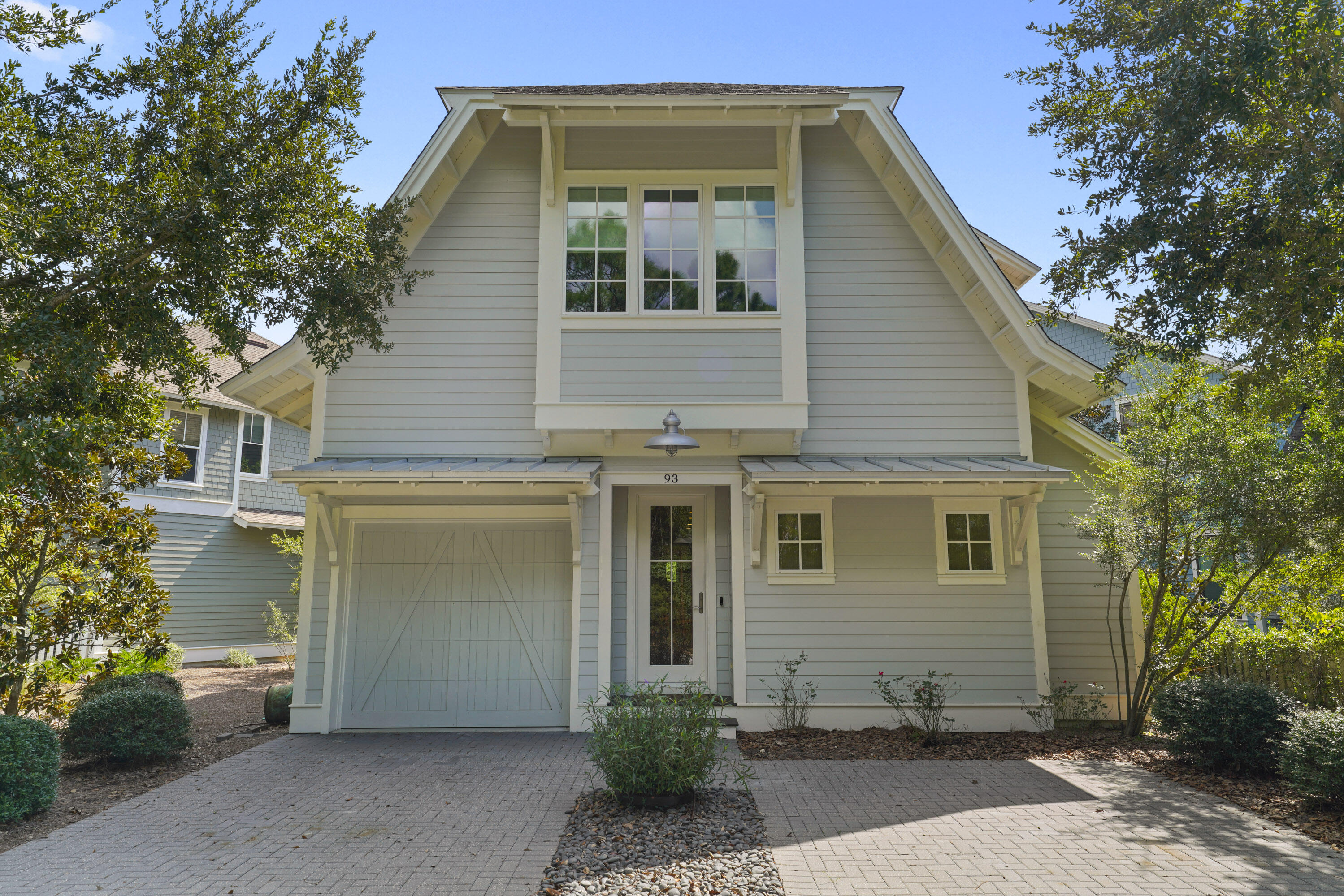 Perfectly positioned in Watersound West Beach, this lovely beach home sits on one of the largest lots on Anchor Rode Circle, overlooking Horseshoe Park.  This home has been beautifully designed and furnished and meticulously maintained.  The first floor features spacious kitchen, living, and dining areas with two sets of french doors opening to an oversized screened porch overlooking the park. Also on the first floor is the master suite, laundry room and powder room. The second floor features two additional large bedrooms and 2 full bathrooms, as well as a spacious living area with custom built-in bunks.  Current owners have added multiple upgrades in 2024 including new 2nd floor A/C and new fridge, dishwasher, washer, and window treatments.  Home also includes a golf cart. 

Watersound West Beach is 30a's best kept secret for access to the most secluded and beautiful beaches on 30A and features a gated entrance, community pool/clubhouse, putting green, boardwalks for walking/biking, boardwalk to the beach with bike parking, and fitness center at Watersound Beach. The beach access through Deer Lake State Park is a perpetual easement so no customary use worries here! And no crowds! Live the beach life!!!