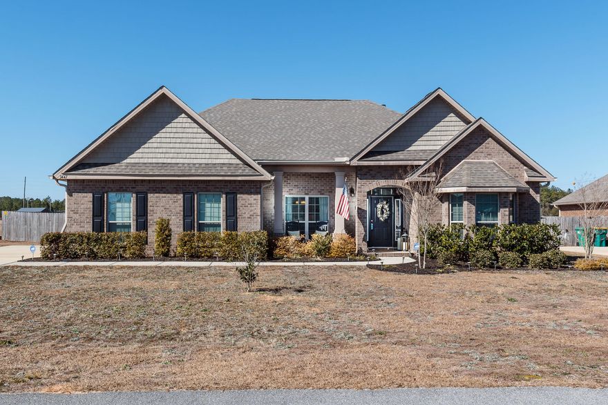 Easy commute!This recently constructed home delivers on it all-custom touches, versatile interior space, and a flat .55acre lot (fully enclosed with a privacy fence). The floorplan boasts 3 large bedrooms, 1 flex/office room, a formal dining space, and a kitchen spacious enough to accommodate an additional dining area. Current owners have added built in shelving,custom closet systems in all bedroom closets,crown molding, and wainscoting.The kitchen features stainless steel appliances, granite countertops, recessed lighting, large pantry space and ample cabinet space for storage. Master bedroom includes a separate sitting area, bathroom complete w/walk in closet and tiled shower. This home is energy efficient and zoned county, meaning lower property taxes and less money out of your pocket.