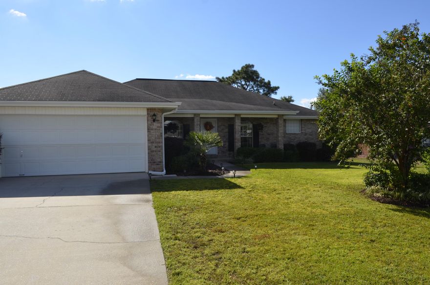 Back on the market! Brand new roof installed! Beautiful and well maintained 3 bedroom home in Crestview. Enjoy the hot days in a 9ft deep pool or sit outside by the fire pit in the evenings. The kitchen has granite counter tops. The Master bedroom has his and hers sinks, separate shower and tub. There is an office that could be converted to a small bedroom if desired. The Greatroom features a brick fireplace and the kitchen has an eat-in bar. There is a breakfast table area as well as formal dining. This house has great curb appeal with beautiful landscaping. Are you ready to call this house Home?
