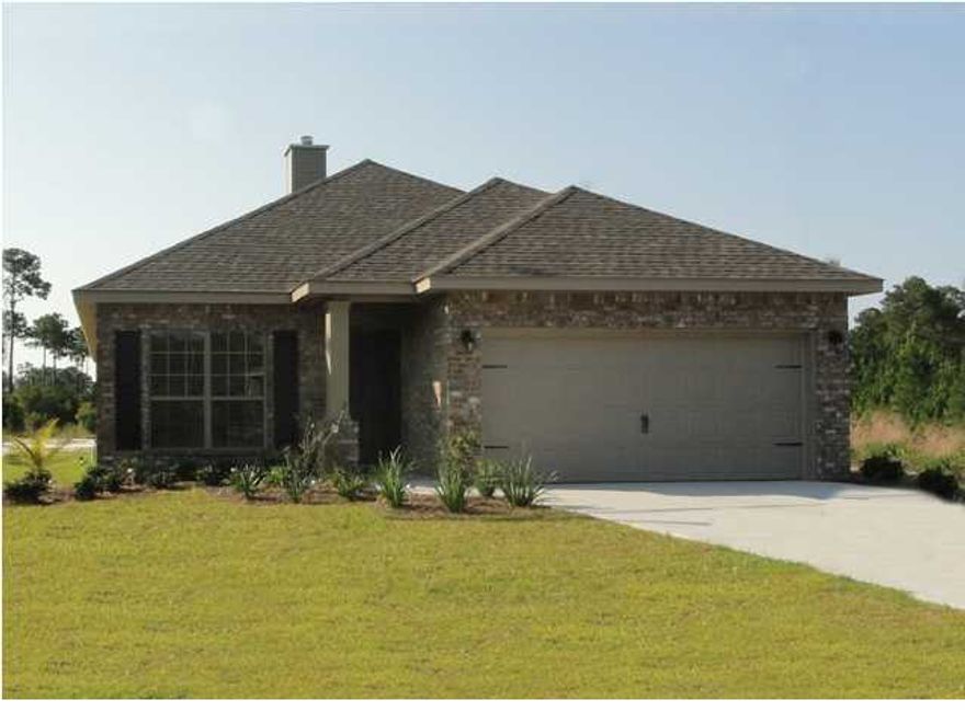 NEW CONSTRUCTION. The Oakley A design. 3 bedrooms and 2 full baths with open floor plan. 2 car garage, patio, GE appliances, generous landscape package and Fabric Shield Hurricane Protection. Wonderful pool and clubhouse with multiple ponds in community. Great Buyer incentives include $7,500 toward Closing Costs and Prepaids with Preferred Lender. Very close to beaches, restaurants, golf, shopping, hospital. Located adjacent to Sandestin. Enjoy the best the area has to offer! PICTURES OF INTERIOR OF HOME ARE OF AN EXISTING/STAGED OAKLEY A