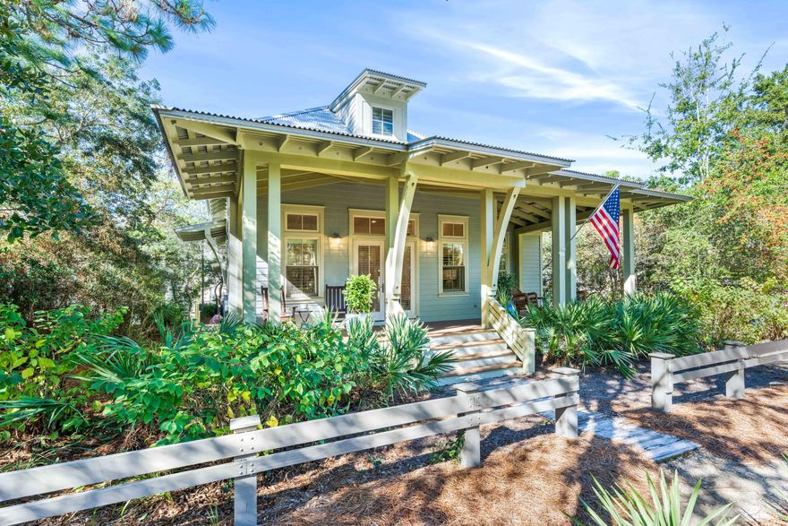 Welcome to your dream home in beautiful Watercolor, Florida! Nestled on a spacious corner lot in the desirable Phase 3, this stunning 4-bedroom plus a bunk area, 4-bathroom residence boasts an inviting front porch, perfect for sipping morning coffee or enjoying sunsets, and a screened rear porch ideal for relaxing and entertaining year-round.  With less than a two-minute walk to the coveted Frog Pool, convenience and fun in the sun are right at your doorstep. This home radiates a bright and airy atmosphere, enhanced by modern finishes throughout, creating an inviting and stylish living space.Watercolor offers fantastic amenities that elevate your lifestyle, including 5 clay tennis courts and pickleball facilities, ensuring endless opportunities for recreation Enjoy miles of scenic walking trails around Western Lake, perfect for leisurely strolls or bike rides. Camp Watercolor features three sparkling pools, complete with a lazy riveran oasis of fun for all ages. Additionally, Watercolor is the only neighborhood that boasts a exclusive beach club open to owners and guests, offering three pools, food service, and unparalleled access to the breathtaking coastline.

Enjoy ample parking for you and your guests, as well as an external storage shed, providing the perfect owners' closet for storing paddle boards and beach equipment, keeping everything organized and easily accessible.  Each bedroom boasts its own private bath allowing guests to have luxury and privacy.

Meticulously maintained and never rented, this home presents an unparalleled opportunity to own a slice of paradise in Watercolor. Don't miss your chance to enjoy coastal living in a community that is renowned for its stunning landscapes, vibrant lifestyle, and exceptional amenities! Schedule your private tour today!