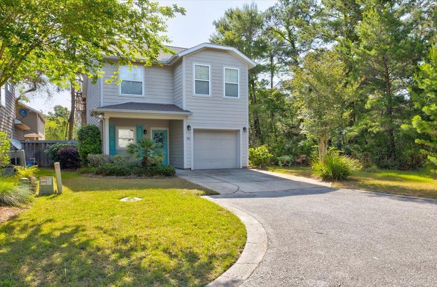 Charming craftsman style home located in Santa Rosa Beach one mile from the west end of County Highway 30A and a short drive to Grand Blvd, beach access, local restaurants and shopping. This home is located in a quiet cul-de-sac surrounded by tall oak trees. As you enter the home, you will find an updated kitchen with granite countertops, fresh painted cabinets, backsplash and stainless steel appliances. The kitchen has a breakfast bar overlooking the living room and back privacy fenced patio. Downstairs you will find large sliding patio doors, a oversized laundry room and half bathroom. There is also a spacious room for storage under the stairs. Cool color tones through the home give a real beach feel.  Upstairs you will find a large master bedroom with high ceilings and walk in closet. The master bathroom has a walk in shower, a separate soaking tub and a double vanity. Down the hall, you will find a guest bathroom with tub/shower and two additional guest bedrooms with lots of closet space. The garage is perfect for all of your beach gear and can hold one vehicle if needed. The home has a 6 foot privacy fence. Plantation at Santa Rosa's HOA offers a beautiful community swimming pool and dog park. The HOA also handles all of your lawn care so no need to cut grass yourself. Short term rentals are prohibited. 

Please contact listing agent, Shawn Dunne (850)525-5875 or shawn.dunne@penfedrealty with any questions or to schedule a showing. Home is being sold completely furnished.