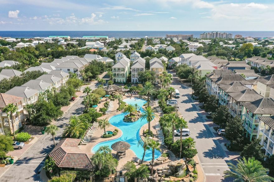The Villages of Crystal Beach is gated, near everything and located across the street from Destin Commons.   There is a public beach access within two blocks (with complementary shuttle during peak season) and has a huge 35,000 square foot zero entry community pool with waterfalls, tiki bar with outdoor grill for entertaining, and palm trees galore! This home is 4 bedrooms, 3 1/2 baths, with a separate loft upstairs! The master bedroom is on the first floor! You will be very impressed with the quality construction of Todd Stephens.....just look at these details...... footings are 3000 PSI concrete with #5 Rebar imbedded in concrete, no exposed wood on the exterior which means less maintenance columns are made of Kleer Lumber PVC material that have a life time warranty from the manufacturer from rotting, lap siding is cementitiouse material and is attached with screws and rated for 140 mph winds, slip resistant porcelain tile on balconies, porcelain tile for all interior wet areas, semi air conditioned attic space with 8 foot ceilings, pull Duradek waterproofing membrane under balcony tile with a 10 year warranty against leaks, impact rated vinyl windows and fiberglass exterior doors, impact doors are set in waterproof pans that decrease water intrusion during wind driven rain,  Teaxx in-wall integrated pest control system, and 50% of lighting include compact florescent light bulbs. This home is on a vacation rental program and will be gross rentals are at $70k for 2021.