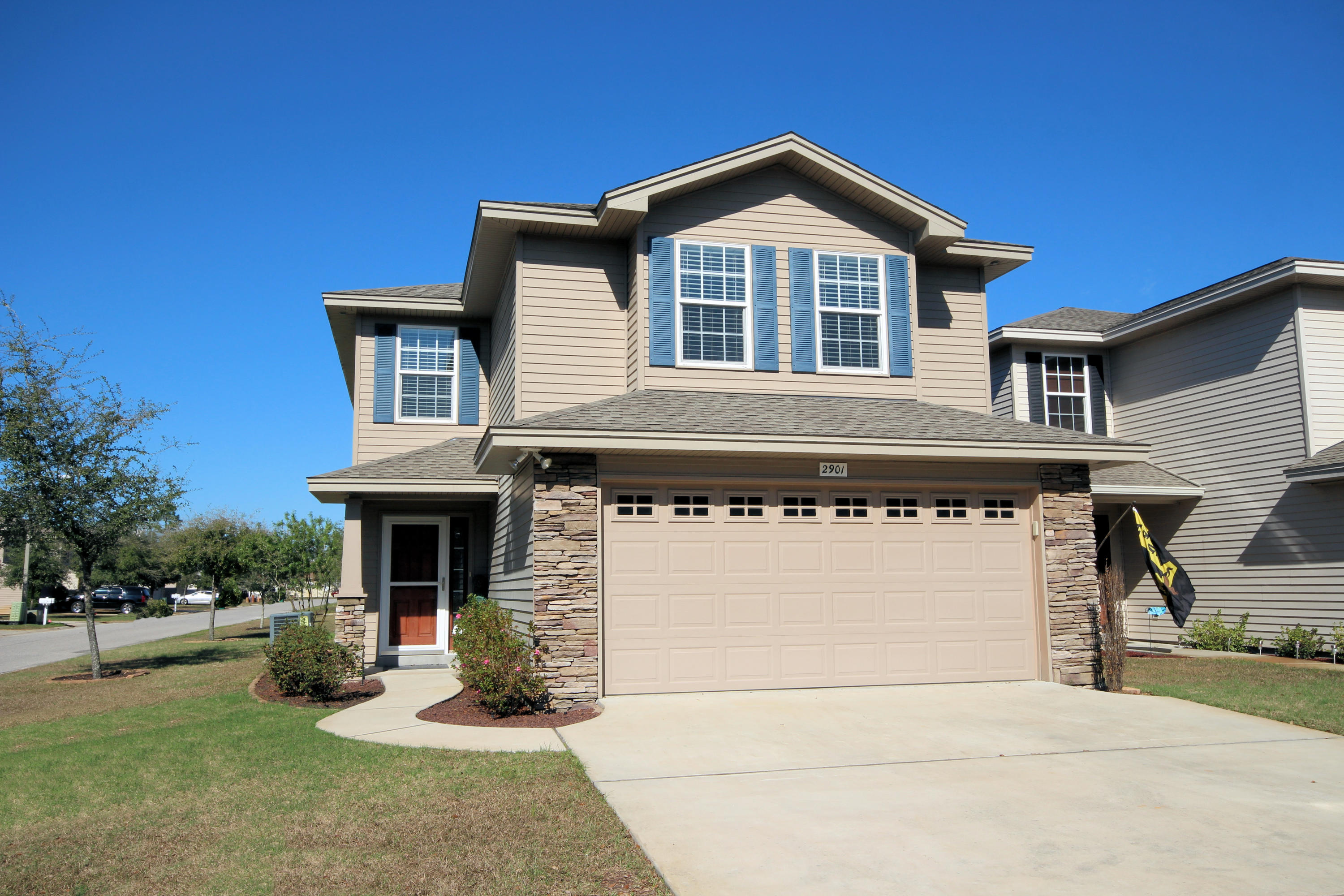 Welcome home to beautiful Summerwood in Shalimar! This 2 story home features impact glass windows, classy stone accents, dimensional shingled roof, and energy efficient electric HVAC and hot water heater. Enjoy the granite counter tops, breakfast bar, and stainless steal appliances in the kitchen! Beautiful Ceramic Title downstairs, and carpeted bedrooms upstairs. Raised panel colonial doors. Baths have cultured marble and dual vanities in the master. backyard patio features a fireplace, built in BBQ pit and plenty of space for entertaining. Don't miss out on this amazing home!