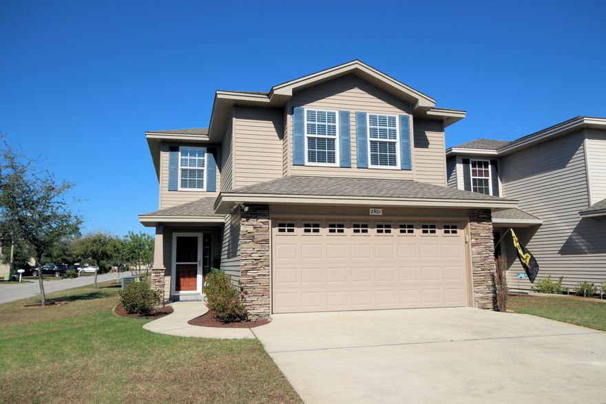 Welcome home to beautiful Summerwood in Shalimar! This 2 story home features impact glass windows, classy stone accents, dimensional shingled roof, and energy efficient electric HVAC and hot water heater. Enjoy the granite counter tops, breakfast bar, and stainless steal appliances in the kitchen! Beautiful Ceramic Title downstairs, and carpeted bedrooms upstairs. Raised panel colonial doors. Baths have cultured marble and dual vanities in the master. backyard patio features a fireplace, built in BBQ pit and plenty of space for entertaining. Don't miss out on this amazing home!