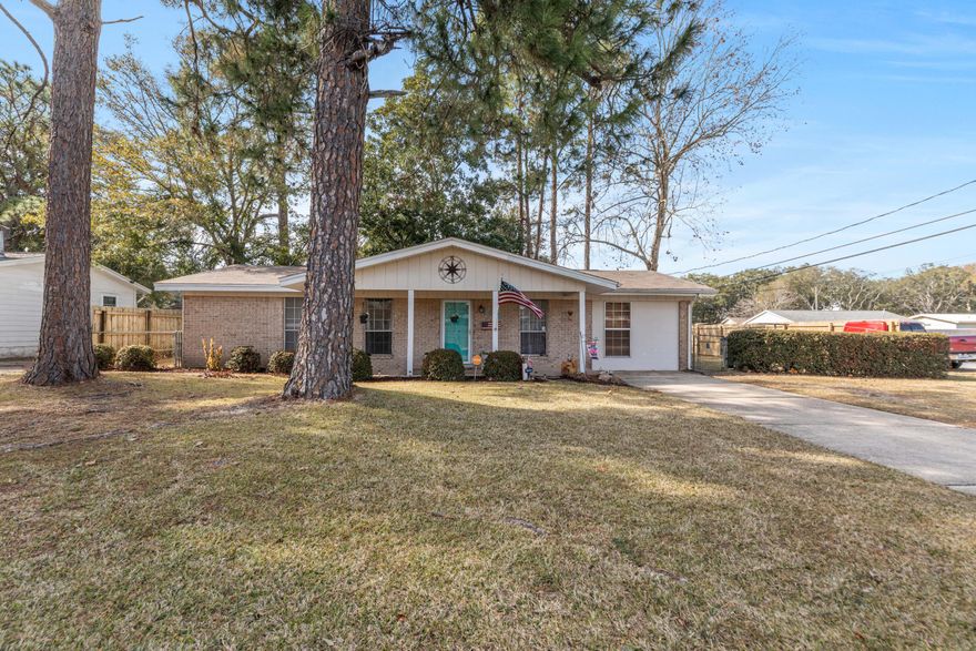 Multiple offers received! Highest and best by 5pm Feb 16, 2025. Welcome to your new home! This cozy 3-bedroom, 1.5-bathroom gem with a bonus room sits on a desirable corner lot in Fort Walton Beach, FL. With a 2022 roof, brand new HVAC, and water heater, you'll enjoy modern comfort and peace of mind. The fenced backyard, installed less than a year ago, is perfect for pets and your privacy, while the screened-in porch offers a relaxing retreat. A workshop in the backyard provides ample space for all of your DIY projects. Conveniently located just minutes from Jet Park's pickleball courts and only 4 miles from the beach, this home is a must-see! Schedule your showing today!
