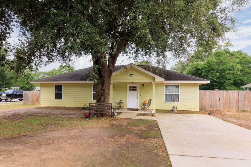 3 Bedroom 2 bath home in East Milton, featuring stainless steel appliances, granite countertops, wood plank vinyl flooring throughout most of the home. Over a quarter acre lot with with a massive, fully privacy-fenced backyard, with plenty of room to add a shop or a pool. This home was built in 2018, offering the peace of mind that recent, up-to-date construction brings.