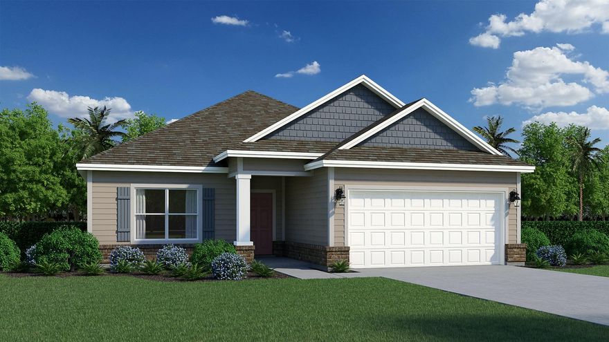 Seacrest Model, entering the homeyou will see to one side, you have your flex room.  You continue into the home and you enter your large dining and great room combination.  off to the side, is your very large kitchen with counterspace galore!  Your new kitchen has an abundance of cabinets to compliment the counter space as well.  Your new home has two separate living retreats. One being the owners suite which is off the back corner of the home for privacy. It has a large ensuite owners bath and gracious walk in closet.  the second living retreat is off the dining room and includes your two spare bedrooms and shared full bath. The Laundry room is also off your guest hall with an exit to your spacious 2 car garage.