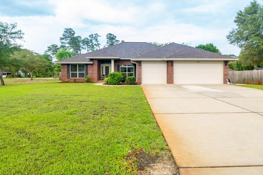 AFFORDABLE WATERFRONT LIVING!!! NO FLOOD ZONE EITHERDo you desire to live on 1 FULL ACRE on the water?!!! This home has it all! Water access behind your home to go paddle boarding or boating all the way out to East Bay. Half of the property has been cleared out as seen in the photos and there is still a cut trail access to the water. This home feels like new construction with a large 3 car garage and plenty of square footage to live & entertain.The property sits high and dry and is NOT in any flood zone. There is plenty of room to build your future pool, relax around the fire pit, while watching movies or playing corn hole. If you have pets, there is mature oaks for shade so they can stay cool and roam around their one acre property! http://tours.riptidemedia.net/vd/75474016 DRONE VI