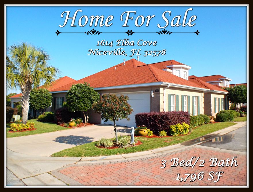 PRICE REDUCTION: EASY LIVING in BlueWater Bay Resort! The Gated Community of Magnolia Plantation has a custom built Mediterranean Home For Sale! This Zero Lot Line home has great curb appeal with an interior to match! Inside you will discover an open floor plan perfect for entertaining. The kitchen has sleek black appliances, corian countertops, oversized Maple cabinets, breakfast bar, and pantry. Cozy up to the gas fireplace in your spacious living room. The master suite boasts a large walk in closet, relaxing whirlpool tub, and separate shower. Crown Molding throughout! Strategically located just minutes from Eglin AFB, Sandy white beaches, A+ Schools, shopping, and banking.