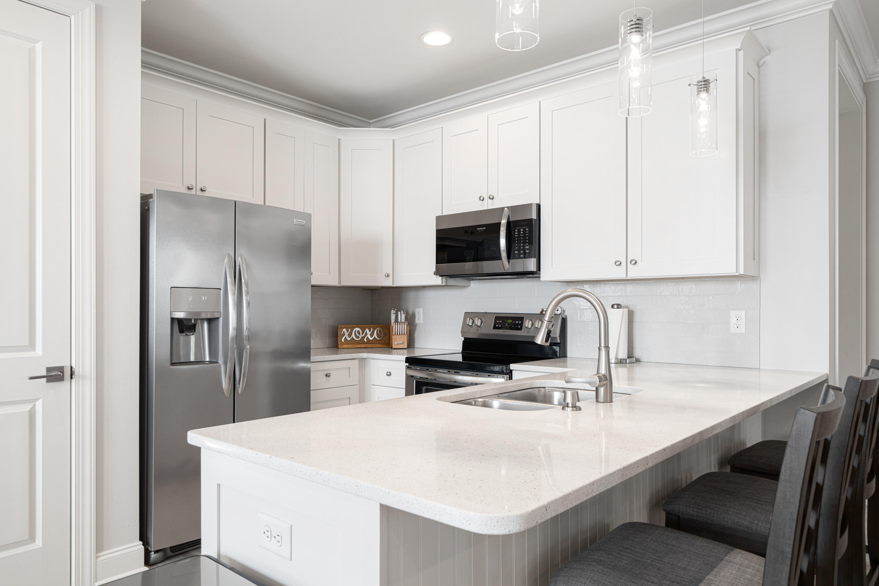 FULLY FURNISHED! Amazing opportunity to lease this immaculate home in the popular Church Street Village subdivision. 6 month minimum lease. With 2 bedrooms plus a bonus room that has a queen Murphy bed, this home has everything you need. Church Street Village is minutes from 30A beaches, shopping, restaurants, golf, and more. Swim at the community pool, gather with friends at the clubhouse, or enjoy the dog park, fitness center, or playground- this community has it all! Owner has meticulously maintained this home and it has designer furniture and decor. The open living floor plan has a kitchen with built-in stainless steel appliances, pantry, tile back splash, and quartz countertops.