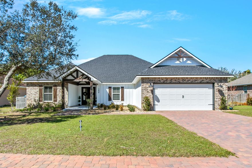 This beautiful home is located in an Upscale Gated Community in Gulf Breeze, w/paver sidewalks & driveways. Gorgeous Gunite POOL with sun ledge, bubblers & large screened lanai with day bed swing included. Featuring 5 large bedrooms, 3 baths & 10' ceilings throughout. The living/kitchen area offers cedar beams in the trey ceiling, 72' ceiling fan, built in entertainment center, large kitchen island w/marble countertops, 42' upper cabinets, Recessed lighting, under cabinet lighting, Bosch stainless steel appliances, floating cedar shelves, walk in pantry with wood shelving and Floor to Ceiling Shaker Wainscoting in the dining room with a large 8 light Chandelier. The master retreat is just that...a retreat! Double french doors to the screened lanai, free standing tub and huge walk in shower with tile from floor to ceiling! Double vanities with marble countertops, a linen closet and an absolute DREAM walk in closet...with custom wood shelving throughout! One of the spare bedrooms could be a separate master suite with its own walk in closet and en-suite bath with large walk in tile shower. This home has so much to offer and a must see! Contact us today for a private tour.