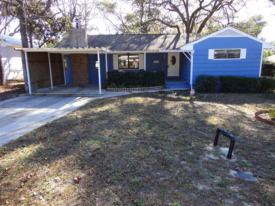 Great opportunity in Valparaiso within close proximity to East Gate of Eglin Air Force Base. This home would be a great home for an end user looking to make some improvements and updates with the possibility to gain some sweat equity or for a savvy investor looking to purchase and rent the property. Good sized lot with fenced rear yard. Multiple storage and workshop spaces available. Brick and Cedar shake siding, double pane windows, newer roof. Large Covered Front Entry Porch, Covered Rear Patio and Carport. Come see this property!