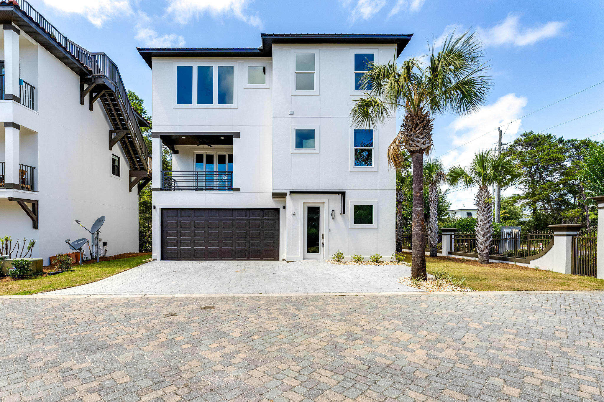 Introducing 14 Starview Terrace, a Mediterranean-inspired home set in the tranquil area of Blue Mountain Beach, just steps from 30A. Situated on a corner lot inside a gated community, this new construction 4 bedroom, 3.5 bathroom home combines coastal and contemporary design. Fully furnished with designer pieces from the likes of Lexington and Dovetail Design, making this home excellent for personal use or the rental market. The open living spaces are ideal for entertainment with detail in mind. The kitchen has a large waterfall island with stainless steel built-ins and a gas range. The second story offers an outdoor living space just off of the kitchen through the sliding glass doors. The home presents multiple sleeping arrangements, allowing up to 10 to sleep comfortably. Starview Terrace amenities include an outdoor kitchen, pool, and fire pit. 