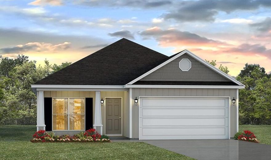 Marlin Place Community offers community pool, pavilion, sand volleyball ct., cornhole area & streetlights. The Oakley Floor plan is truly a one of a kind! Large front and back porch to enjoy the beautiful Florida weather. Coming in the front of the home you have a formal dining room, or you can always use it as a study! Then you have a HUGE open kitchen that flows into the family room and is great for family gatherings & entertaining. Down the hall are two additional bedrooms with the laundry room and the additional bathroom. A spacious primary bedroom opens to the beautiful bathroom offering a double stone countertop vanity, a garden tub, a separate shower and a huge walk-in closet. The Smart Home Technology System Package is also included.