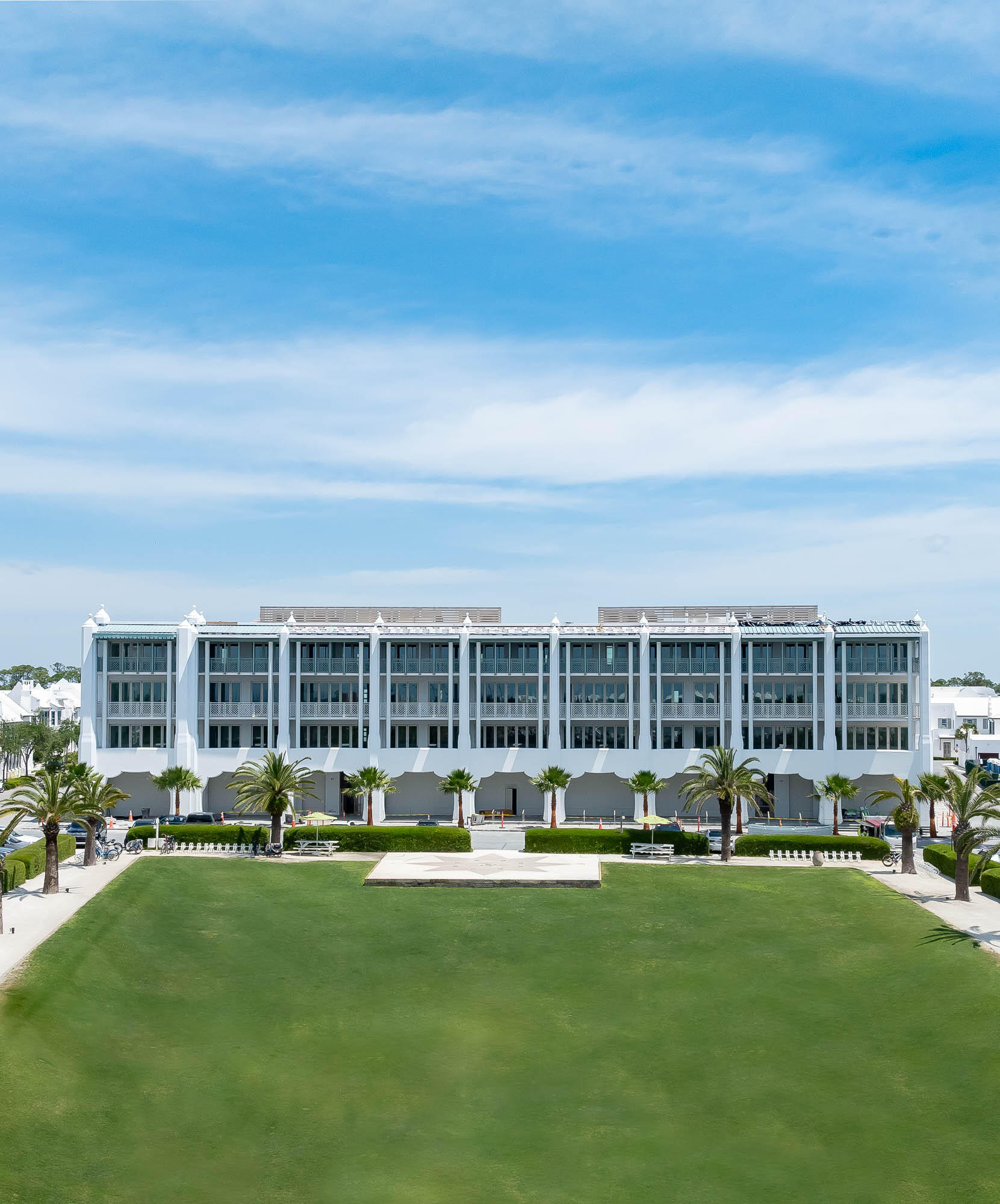 Very rare opportunity to own a top floor 2 bedroom condo in Alys Beach's newest Town Center condo building, The Della. Della 403 was designed with all rooms seamlessly opening to an expansive and deep south facing balcony to take in the town views over the amphitheater and make the most of the new urbanist living that Alys Beach offers. As eloquently put by Moule & Polyzoides Architects, ''The design of the Della condominiums draws from the romance of the British and Venetian turn-of-the century seaside resorts...''. Enjoy ''brand new'' as anticipated completion is May of 2024 with Della 403 being move-in ready May of 2024.  As Alys Beach Homeowners, the owner of Della 403 will have access to the town's most sought-after amenities, including Caliza Pool, the state-of-the-art ZUMA Wellness