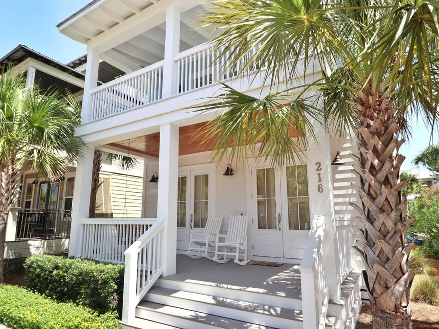 Nestled between Rosemary Beach and Alys Beach, enjoy the luxury beach lifestyle with this well-built home in Seacrest Beach. Spacious foyer with ample room to entertain guests and family, complete with sitting nook off of kitchen. With the exception of tile flooring in bathrooms, reclaimed torched wood flooring throughout the home, gives a modern touch. Porches off of living and master bedroom give ample area for enjoying time outside with friends. Tastefully decorated and furnished, this home is rental ready. Fire up the grill off the back covered deck. This home will make the perfect beach rental or second home. Take the complimentary shuttle to Seacrest Beach's deeded access to the beach and relax in the 12,000 sq ft pool. Ample shops and dining in close proximity.