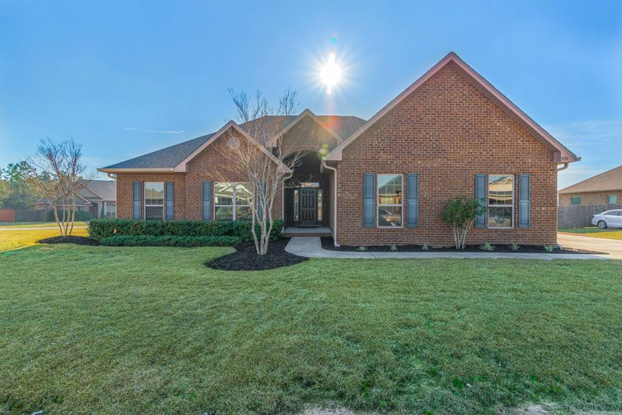 *Virtual tour available*In-ground pool and perfect outdoor living space on corner lot in quiet newer Crestview neighborhoodThis four-bedroom, two and a half-bath home in north Crestview is move-in ready!! With gorgeous interior upgrades like tray and vaulted ceilings, crown molding, and paneled Cheyenne style interior, this feels like a brand new build! Step into the enormous living area with high tray ceilings and all bedrooms are down the hall to your left.