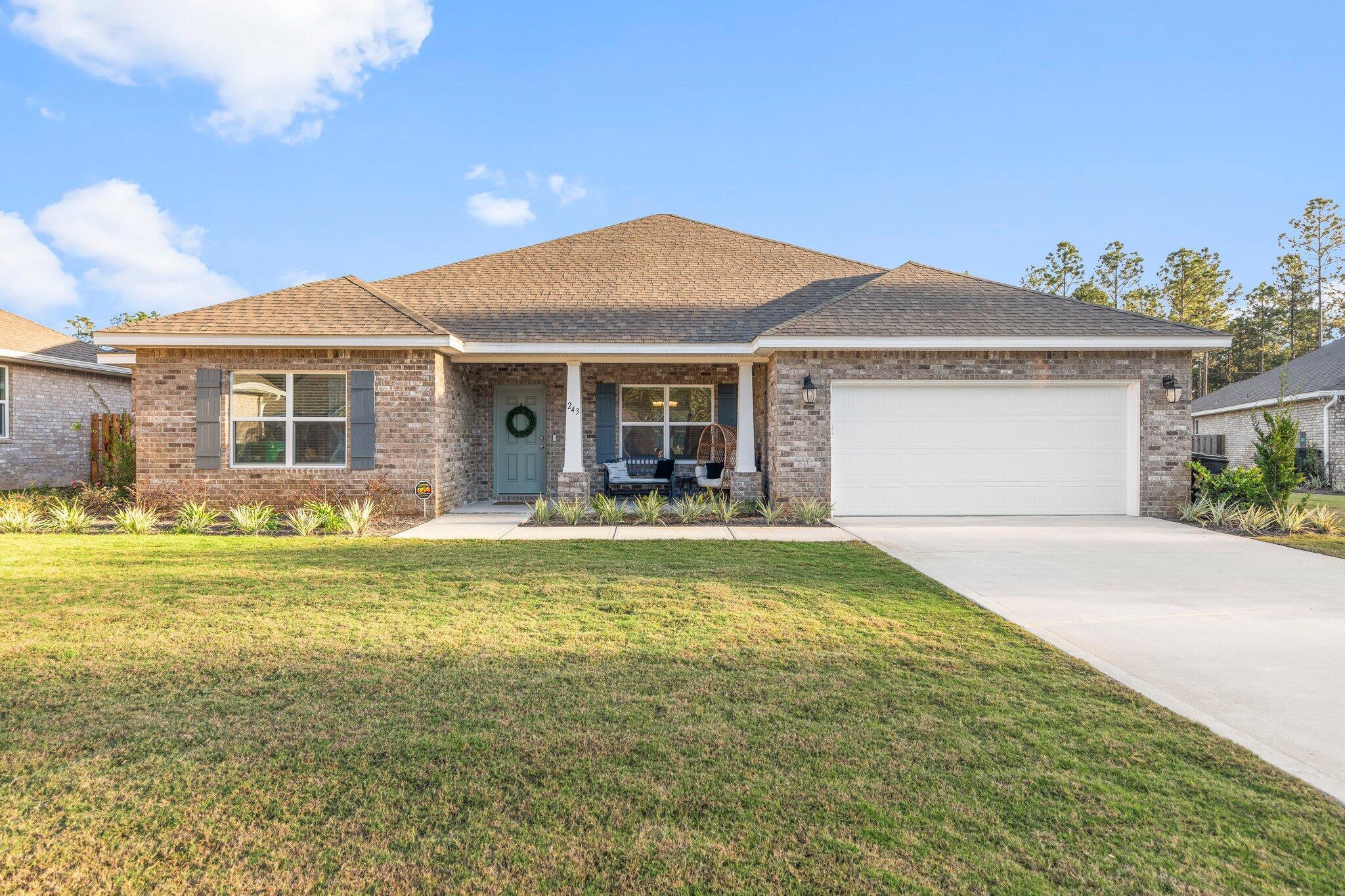 Welcome to your new home in Parkview at Hammock Bay! A Coastal Haven Nestled in the heart of the vibrant Hammock Bay community, this gorgeous 'Rosemary A' floor-plan is more than just a home; it's a lifestyle! Boasting a prime location on a serene cul-de-sac, this home is just a short distance from Florida's breathtaking Emerald Coast beaches, offering an idyllic blend of luxury living and coastal charm. As a resident of Hammock Bay, you'll have access to an array of amenities to include, but not limited to large pools, tennis and pickle-ball courts, and well-equipped weight room. The clubhouse stands as a social hub, perfect for community gatherings.