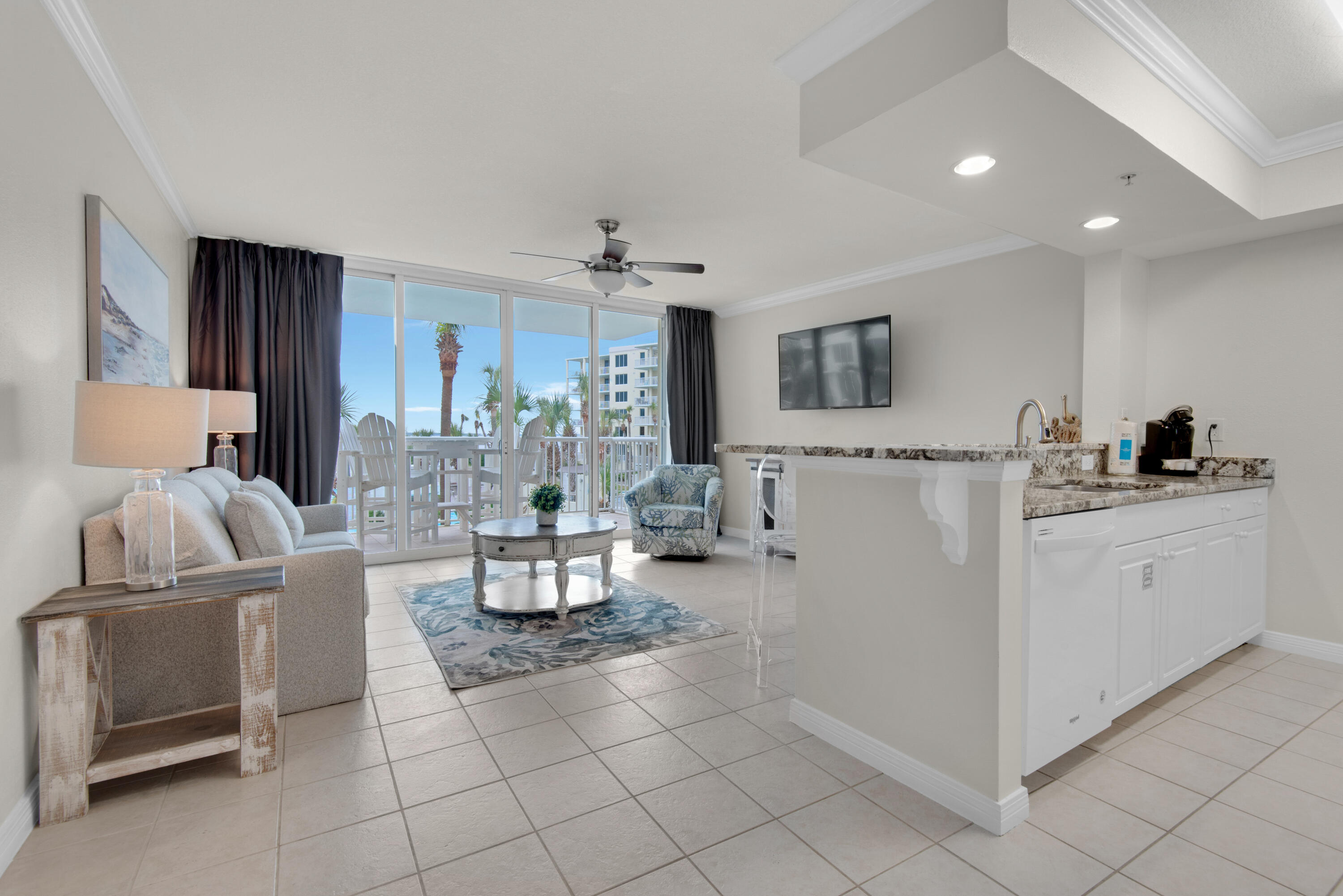 Lowest priced unit in popular Destin West Beach and Bay Resort. This unit grossed an impressive $59,000 in 2022! Thoughtfully laid out with a master bedroom and en suite bathroom in addition to a hallway bunk room with an additional full bathroom -the whole family will be able to enjoy this tastefully decorated condo. Destin West has so much to offer- Gulf Beach access, a pier on the Bay as well as a gorgeous lazy river, hot tubs and several pools on both the Gulf and Bay side to choose from. You will truly feel like you are in paradise when you are at Destin West, which is why it is such a desirable vacation destination!Please note one of the sellers is a licensed Florida real estate agent. Buyer to verify all dimensions.