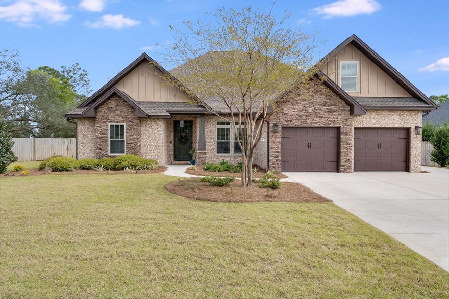 Luxury WATERFRONT living in the center of town is defined at 2301 Foxworth Drive in the exquisite community of Robinson Bayou Island. Situated in an established neighborhood with NO HOA, on a highly enviable corner homesite of .61 acres, this waterfront home features 3,345 square feet of living space, 5 bedrooms, 4 bathrooms, a private home office, 2-car garage, heated salt water pool and spa with screened-in enclosure and a dock complete with boat lift and boat house. This oversized homesite offers mature oak trees and a built-in firepit with lush landscaping, making it the most desirable tranquil retreat. This 2016-built home has a picturesque backyard with a very large, heated pool, views of the canal and the perfect place that you'll spend with the family and entertaining