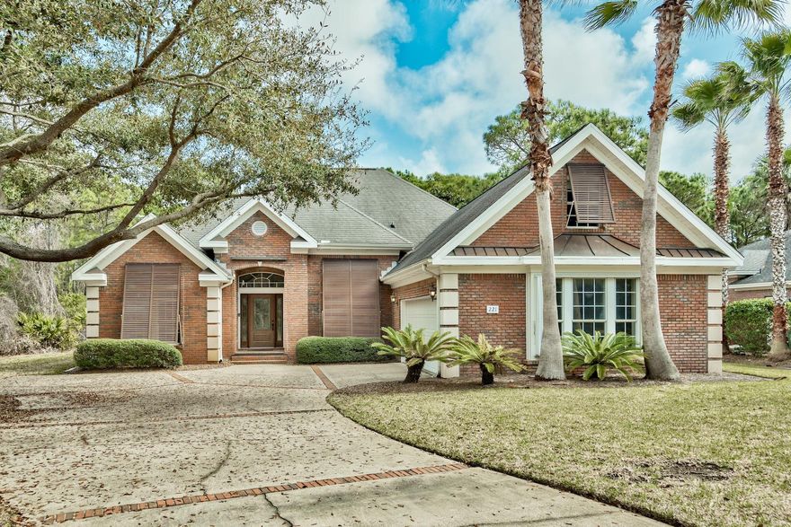 Come enjoy this ideal home for those who covet living in a premier gated golf community with enviable amenities that truly define the sought after Florida lifestyle. Located at Kelly Plantation in Destin, peaceful views of the nature preserve are the backdrop to this spacious, 2,881 square foot open floor plan with plenty of room for family and friends. Inside this 3 bedroom, 2.5 bath residence, discover hardwood flooring and 10 ft ceilings throughout the principal living areas, beautiful oversized windows to take in the views, kitchen with stainless steel appliances including a coveted gas range, counter bar seating as well as breakfast nook. The spacious master bedroom with double trey ceiling has ensuite bath with double vanity, shower, soaking tub and walk-in closet.