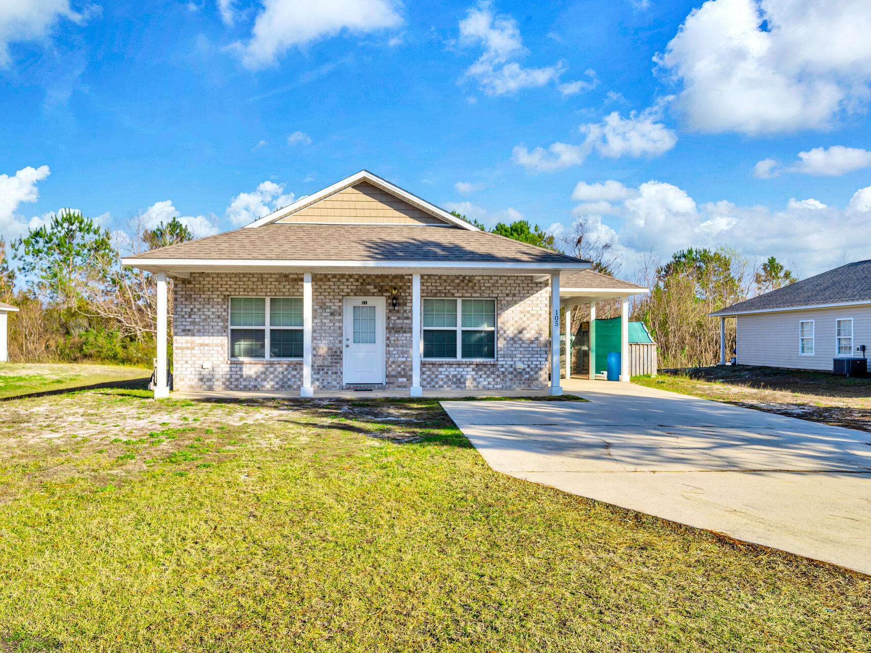 Welcome to 105 Bay Grove Dr, Freeport, FL. This beautifully maintained home, built in 2018, is in exceptional condition and ready for its new owners. Featuring an open-concept floor plan, this residence boasts a spacious living area that flows seamlessly into the modern kitchen, complete with stainless steel appliances, granite countertops, and a generous island--perfect for entertaining or family gatherings. The home offers 3 well-appointed bedrooms and 2 bathrooms, providing ample space for comfort and privacy. Step outside to discover a lovely backyard, ideal for outdoor activities or relaxing in the sun. Situated in a friendly community, this home is conveniently located near local amenities, parks, and schools. Don't miss out on this incredible opportunity, schedule your showing today