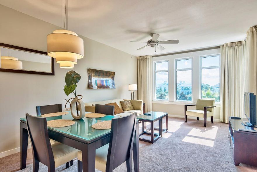 Overlooking the garden area of the Grand Complex, this fifth floor one-bedroom unit in Elation is located within steps to the shopping, restaurants and entertainment of the Village of Baytowne Wharf. Owners have access to the private Solstice Club for grilling and relaxing overlooking the bay.As an introduction to the Sandestin lifestyle, we invite our new owners to explore amenities that make Sandestin special. The listing brokerage and seller(s) are presenting the buyer(s) of this property with (2) 90-minute rounds of Tennis court time, a golf foursome at one of our three championship courses, a round of golf for up to four (4) players and an invitation to ''Club Night'' at the unrivaled Burnt Pine Golf Club.Sandestin Golf and Beach Resort is a major