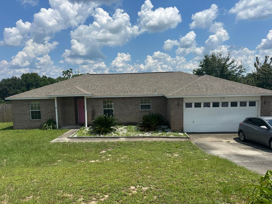 Welcome to 228 Trish Drive--a spacious and well-laid-out home located in the desirable southwest area of Crestview. This charming residence offers a comfortable split floorplan featuring 3 bedrooms, 2 full bathrooms, and a large laundry room for added convenience.The heart of the home is a bright kitchen with stainless steel appliances, a cozy breakfast nook, and a formal dining room perfect for family dinners and special occasions. You'll also love the oversized two-car garage and generously sized backyard--ideal for outdoor living and entertaining.While this home is move-in ready, a little TLC--especially in the paint department--offers the perfect opportunity to add your personal touch and truly make it your own.