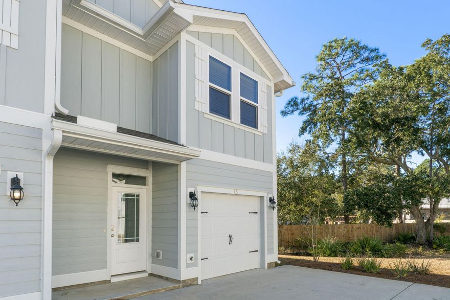 This beautiful 3-bedroom, 2.5-bath end unit townhouse is available for a one-year lease starting 8/1/25. It offers plenty of natural light, backs to a tranquil pond and pine trees, and is located in a quiet neighborhood. The property includes a private outdoor patio with a fence, a one-car garage, a 2-car driveway (3 parking spaces total), and upgraded custom wood closets and pantry. The townhouse also features luxury vinyl flooring throughout (no carpet), an LG washer/dryer in-unit, and ample storage, including a large master walk-in closet.The location is just 5 minutes from the beach and close to Grand Blvd, which has restaurants, shops, and a fitness center. Small pets are allowed with a non-refundable $400 pet deposit. The rent is $2400/month, with a security deposit of $2400 required at lease signing. Utilities (electric, water, sewer, average $100/month), cable/internet, and trash are the tenant's responsibility, while HOA fees are included. The property is personally owned and managed, offering friendly, exceptional service.

Immediate move-in available, with an easy online application process.

