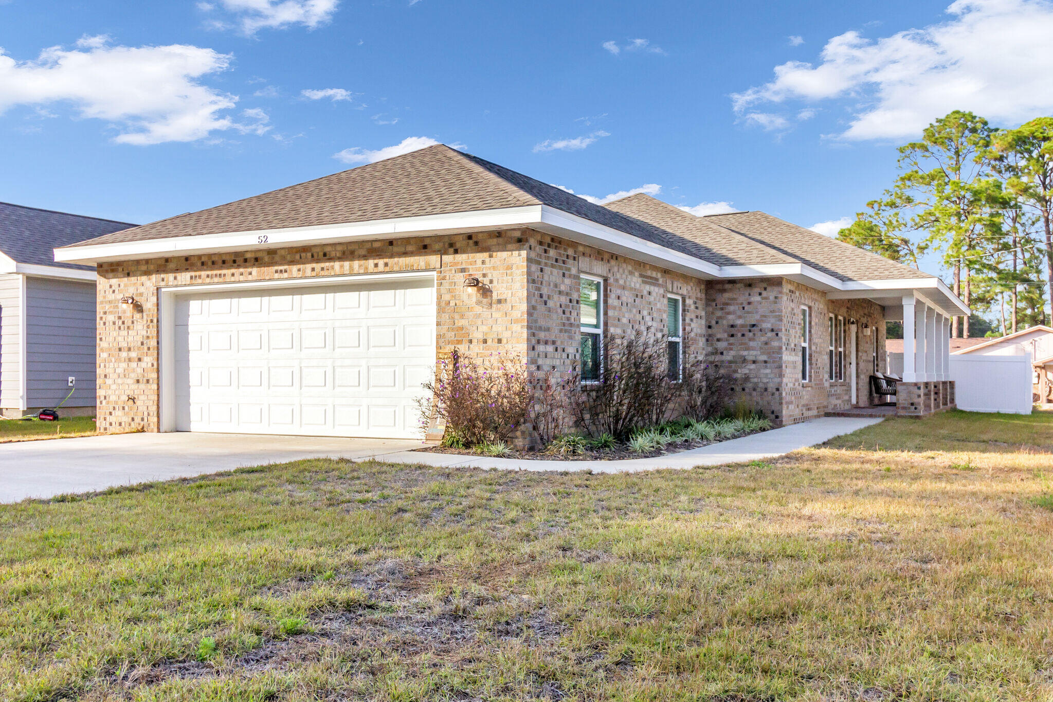 You are going to LOVE living in this all brick 3 bedroom 2 bath nearly-new home with NO HOA, just outside of Niceville in Villa Tasso. This home packs a lot of punch with herringbone brick front porch, vinyl privacy-fenced yard, luxury vinyl plank flooring. The kitchen is beautiful with granite counters and stainless steel appliances. It features a modern, split bedroom floorplan with a primary suite on one side and the two other bedrooms and guest bath on the other. Close to both beaches and bases! Don't miss out on the opportunity to make this house your own - schedule a viewing today! Call 850-729-0399 View rental requirements or apply at www.RentwithBSR.comNo smoking or vaping. A small dog may be allowed with some restrictions and a $400 non-refundable pet fee. FEES: $50 per adult 18+ application fee, Landlord Liability Policy (if proof of Renter's coverage is not provided) $15 mo, Pest Assurance pest control policy $20 mo.