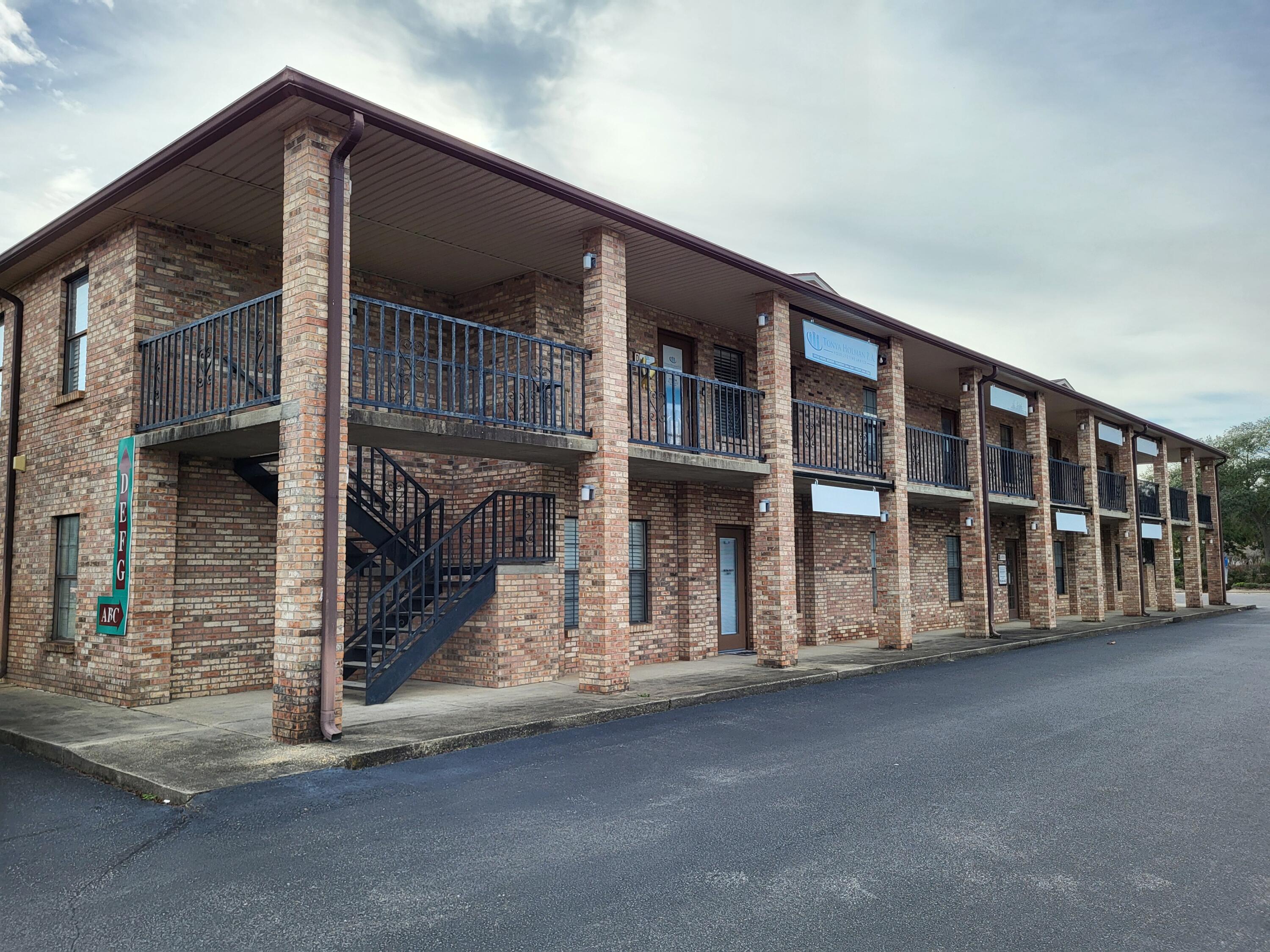 2nd floor office near Fort Walton Beach Medical Center. 3 offices, reception area, coffee bar, closet, and one restroom. Monthly CAM is $95.
