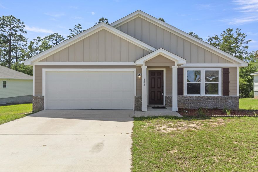 This charming four-bedroom, two-bathroom home in Cross Creek Estates offers the perfect blend of modern comfort and peaceful surroundings. With a spacious open floor plan, this home is designed for both entertaining and everyday living.The heart of the home is the stylish kitchen, featuring granite countertops, sleek cabinetry, and stainless steel appliances. The primary suite is a true retreat, boasting a private bath with dual vanity sinks and a walk-in closet. Three additional bedrooms provide plenty of flexibility for family, guests, or a home office.Step outside to enjoy the covered patio, a great space for relaxing or hosting gatherings. With a two-car garage and freshly painted interior, this home feels bright, clean, and inviting. Located in a welcoming community with a pool and playground, this home is just minutes from local conveniences and major roadways. Washer & Dryer Included! Don't miss your chance to make this beautiful home yours! 
