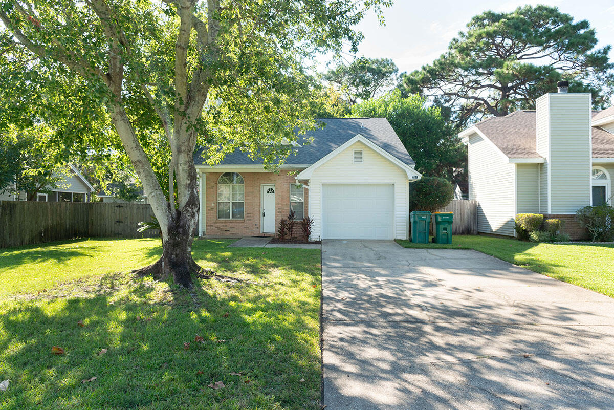 Beautifully remodeled home in Shalimar. LAWN CARE PROVIDED BY OWNER Convenient to both Eglin and Hurlburt. Soaring ceilings in the living area make it light and airy. Granite counters in baths and kitchen. French doors that go out to privacy fenced back yard. Master bedroom downstairs and 2 bedrooms up. Laminate flooring in living room with wood burning fireplace. Washer/dryer provided. No pets and no smoking/vaping. All Coastal Realty Services residents are enrolled in the Resident Benefits Package (RBP) which includes renters insurance, HVAC air filter delivery (for applicable properties) and our best-in-class resident rewards program, and much more! More details upon application