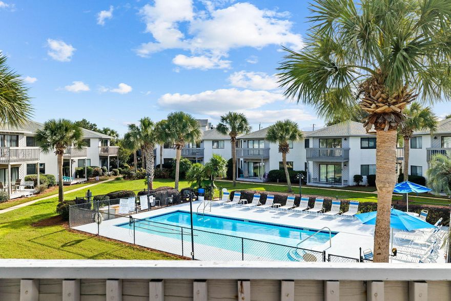 Fully Renovated Beach Condo/Prime Investment with Strong Rental History. Discover the perfect blend of coastal charm, modern updates, and rental-ready convenience in this beautifully renovated 2-bedroom, 2-bathroom condo in the heart of Miramar Beach. Located in a well-maintained community, this unit offers multiple pools, owner storage, and assigned parking, making it an ideal vacation home or investment property with a proven strong rental history.Just a short distance from one of the largest public beach accesses in Miramar Beach, this condo provides effortless access to the white sugar-sand beaches and emerald Gulf waters. Whether you're looking for a personal retreat or a turn-key investment property, this unit delivers exceptional value. The fully updated interior features a  stylish open-concept living area, a modern kitchen with premium finishes, and spacious bedrooms designed for comfort. Step outside to enjoy the community's multiple pools, beautifully landscaped grounds, and peaceful coastal atmosphere.

Conveniently located between Highway 98 and Scenic Gulf Drive, this property offers easy access to Miramar's top dining, shopping, and entertainment, including Silver Sands Premium Outlets, Grand Boulevard, and Baytowne Wharf. The condo's prime location and high demand for rentals make it a fantastic investment opportunity for vacation rental owners and seasonal residents alike.

Don't miss your chance to own this move-in-ready condo in one of Miramar Beach's most sought-after communities. 

This unit is offered with all appliances, including a 2019 water heater, 2017 washer/dryer, and 2008 AC. Enjoy your private balcony with scenic views over the pool, perfect for morning coffee or evening relaxation. The well-maintained complex includes two pools, one of which is heated in the winter, just steps from your door - along with assigned parking, bike racks, and storage options in both the clubhouse and above.

With its prime location near Silver Sands Outlet Mall, popular dining spots, and beach access, this condo is ideal as a vacation home, rental property, or year-round residence. Short-term and long-term rentals are permitted, making it an excellent investment opportunity. Don't miss your chance to own a slice of paradise. Schedule a viewing today!