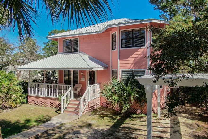 One of the few Florida cottages currently offered for sale south of Highway 30A and just a few hundred feet from the dazzling white beaches. This cozy quintessential beach style cottage has everything to make you feel at home.  Perfect for your second home getaway or to use as a vacation rental. As the original owners of this home, the sellers built the property for their family and friends to enjoy. This home has endless potential for any project you may wish to pursue and is perfectly positioned for a rental property and plenty of room at add a pool!