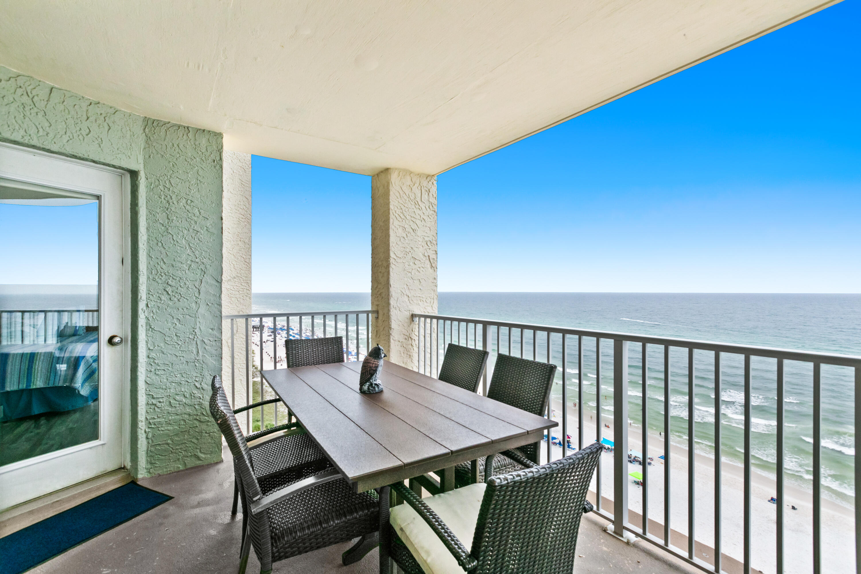 This luxury thirteenth floor gulf front end unit condo in Tower III has beautiful floor to ceiling windows with gulf views from every room. Two gulf front master bedrooms, 1 with King size bed, the other master bedroom has 2 queen size beds both with floor to ceiling glass windows and access to the balcony. Third bedroom has two bunk beds, one with full mattress and private gulf front balcony, all have their own recently updated private spacious bathrooms. Years of established rental history make this perfect for investors.LONG BEACH RESORT features beautiful landscaped tropical grounds, a 7500 square foot lagoon pool with waterfalls and palm tree islands, two heated Polynesian pools, three whirlpool spas, poolside bar and grill, 1300 feet of powder white beach frontage 24 hour gated