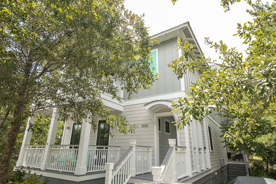 This stunning home located off 30A is in the beautiful community of The Preserve at Grayton Beach. This gated community has 2 pools, workout room, tennis courts and DEEDED BEACH ACCESS within walking distance.From the moment you walk in the front door, you will know immediately this home is one of a kind. You are greeted with a mini Art Gallery and a custom stairway with stainless-steel risers that lead to the 2nd level.On the first level, you will find two Guest Bedrooms and a Yoga Room/Den/Office with custom built-ins and large 8' glass sliding doors. The 1st Guest Bedroom has a large walk-in closet with en-suite that includes double sinks and a large shower. The 2nd Guest Bedroom has a 'jack and jill' bathroom with a shower, tub combination. On the lower level there is a