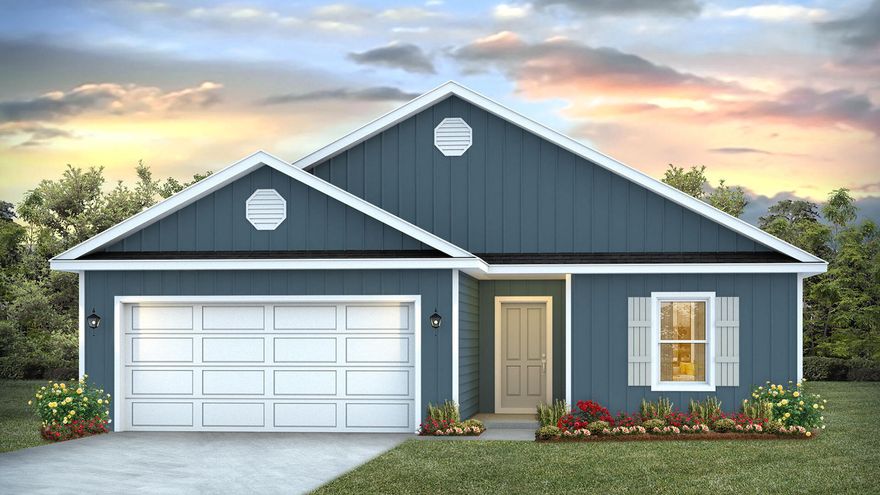 Welcome to 219 W Gray Owl Drive, a new home at Owl's Head Farms in Freeport, Florida. This home is currently under construction and features the Lismore floor plan. The foyer opens to a bright living space, with two secondary bedrooms and a full bathroom tucked off to one side. These rooms are perfectly sized for guests, children, or even a home office, with each offering plenty of closet space and easy access to the shared bath. This home featuring modern finishes and engineered Vinyl plank flooring throughout the home except for the bedrooms where you'll find plush carpet. Continuing into the home, the hallway leads you to the spacious, open concept living area. Here, the kitchen truly shines with its granite countertops, stainless steel appliances, and an island with a breakfast bar that creates the perfect spot for casual dining or entertaining. The adjoining dining area is well-positioned for family meals, while the living room offers a comfortable space to relax.

Privately located at the rear of the home, the owner's suite offers a peaceful retreat. The large bedroom is complemented by a luxurious ensuite bathroom, featuring a dual vanity, a walk-in shower, and a large closet designed for all your wardrobe needs.



The patio at the back of the home provides the perfect place to enjoy outdoor living, whether sipping your morning coffee or unwinding in the evening. The Lismore floorplan balances style and function, making it a versatile choice for families of all sizes. Schedule your tour of Owl's Head Farm today.
