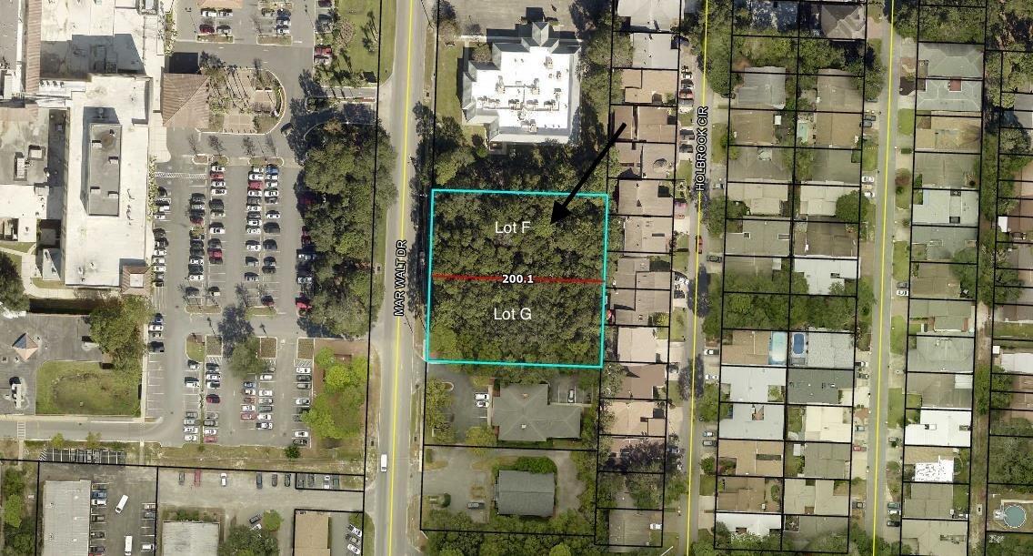 A great opportunity to be right across from Ft Walton Beach Medical and walking distance to White Wilson, the surgery center and assisted living. This lot is .44 of an acre and the adjacent lot is available, see MLS # 912945. Legal description includes both lots but sold separately. Final sale is subject to probate court approval.