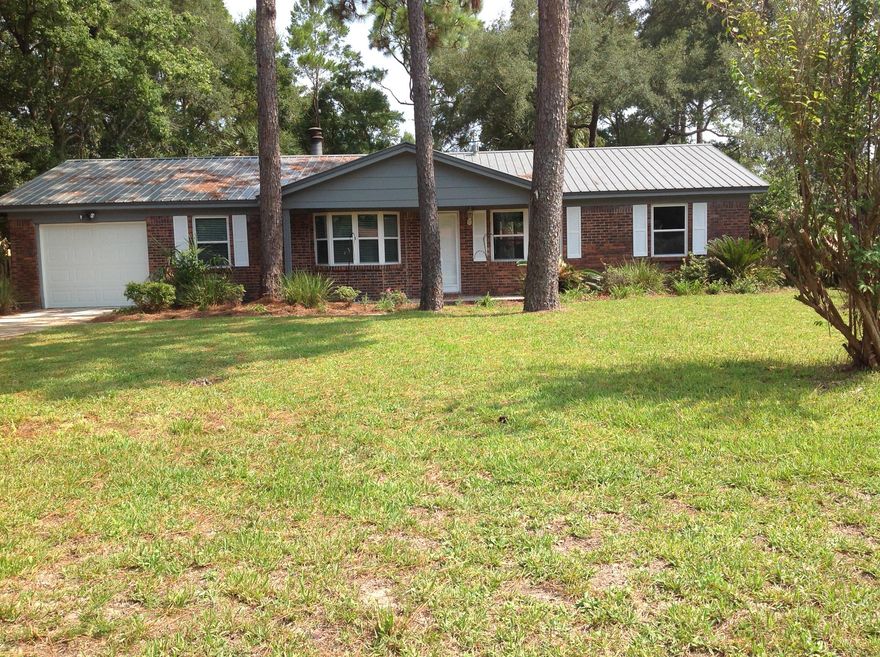 Prime Location close to Eglin & Hurlburt. JUST RENOVATED & Move In Ready! All New High End Vinyl Plank Wood Flooring, New Tile flooring in Laundry & Master Bath. All New Kitchen with Gorgeous Granite Counters, Extra Large Stainless Sink & New Stainless Appliances, Lots of Cabinets, Lots of Counter Space, Lighting, New Windows with hurricane shutters throughout. New Carpet in Bedrooms, New Hardware, New Hot Water Heater, New Sliding Florida Room Doors, New Landscaping Gazebo with lights & swing. Freshly painted, no popcorn ceilings , hurricane shutters, New garage door and opener. Great Location Close to Bases, Shopping, Medical, Schools. Seller offering home warranty