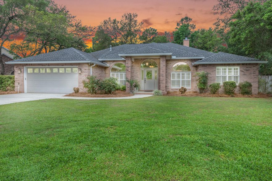 STUNNING pool home located in desirable Rocky Bayou Country Club Estates. This home has been beautifully updated! Featuring 4 beds/3 baths, formal living & dining areas, family room, separate flex space located off of garage, in-ground pool, 10'ceilings & crown molding, pendant lighting, hardwood flooring, wired for surround sound, & gas fireplace. The kitchen offers STAINLESS STEEL KITCHEN AID appliances, gas range, quartz counters, under cabinet lighting, & pull out shelving system! Split floor plan offers privacy and plenty of space for guests. The primary bedroom has beautiful tray ceilings, generous walk-in closet, and a gorgeous en-suite bath w/ double vanity, walk-in shower and elegant soaking tub. Entertaining is a breeze with the screened in pool and privacy fenced backyard.