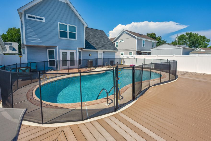 This in-ground pool home boasts a 2021 roof and a 2018 HVAC system with a smart panel for efficient year-round climate control. Enjoy pure and soft water with the included water softener and reverse osmosis system. Hurricane windows and doors provide protection and energy efficiency. The home is wired for a whole-house generator, ensuring you're never without power, and features a dedicated power source for your RV, ideal for travel enthusiasts. Outdoor living is a delight with an in-ground pool surrounded by a wrap-around Trex pool deck. A safety pool fence ensures peace of mind. Inside, cozy up to the wood-burning fireplace on chilly evenings. The custom kitchen cabinets, granite countertops, and stainless steel appliances make the kitchen a chef's dream. Recessed lighting throughout the home illuminates the space beautifully. The master bathroom features a double vanity, providing ample space for morning routines. Located in a desirable subdivision just minutes from The Sound, this home offers the perfect blend of tranquility and convenience. Plus, it's close to Hurlburt, making it ideal for military families or those working on the base. Don't miss the opportunity to make this exceptional property your new home!