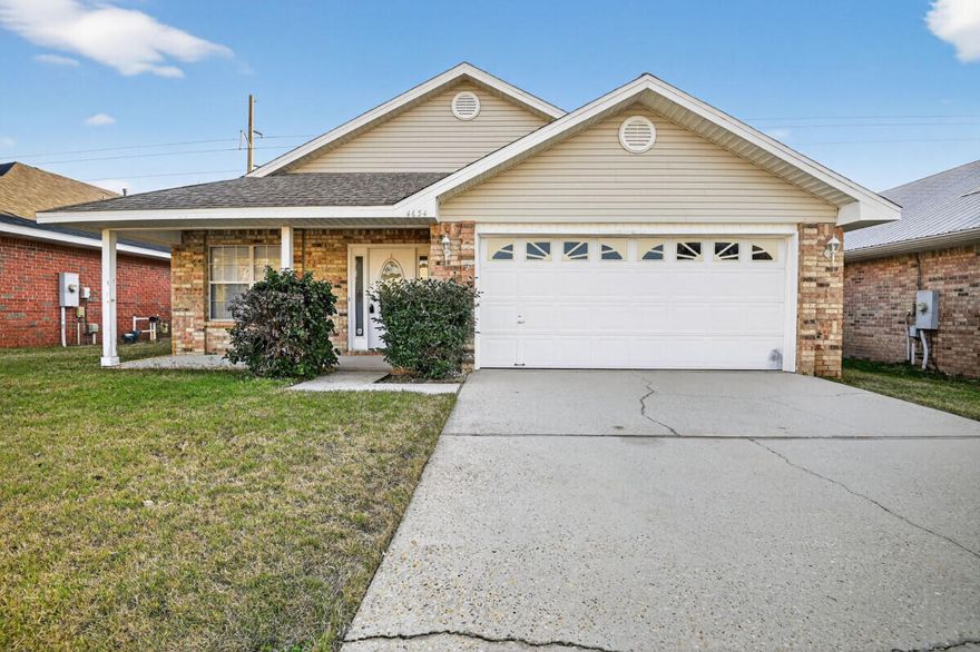 Well kept home located in the sought after Sunsail Community in Destin. Featuring an open, functional layout with neutral coastal tones, abundant natural light, and a welcoming main living area with a fireplace, ideal for everyday living and entertaining. The kitchen offers ample counter space and storage and opens easily to the dining and living areas. The primary suite provides a private retreat, while the additional bedrooms offer flexibility for guests, family, or a home office. A two-car garage and a manageable backyard w no rear neighbors complete the home, offering space to relax and enjoy the coastal lifestyle. Situated in a neighborhood known for low HOA dues and a community pool, this home is conveniently located near Destin's beaches, shopping, dining, and exceptional schools.